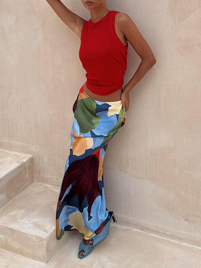 Abstract Geometric Pattern Skirt