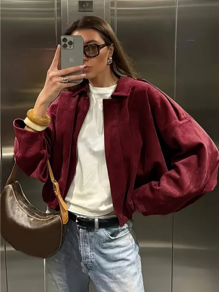 Suede Edge Bomber Jacket Series