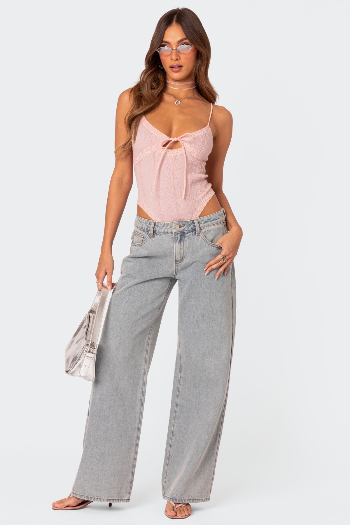 Celeste - Bow-Tie Loose Fit Jeans