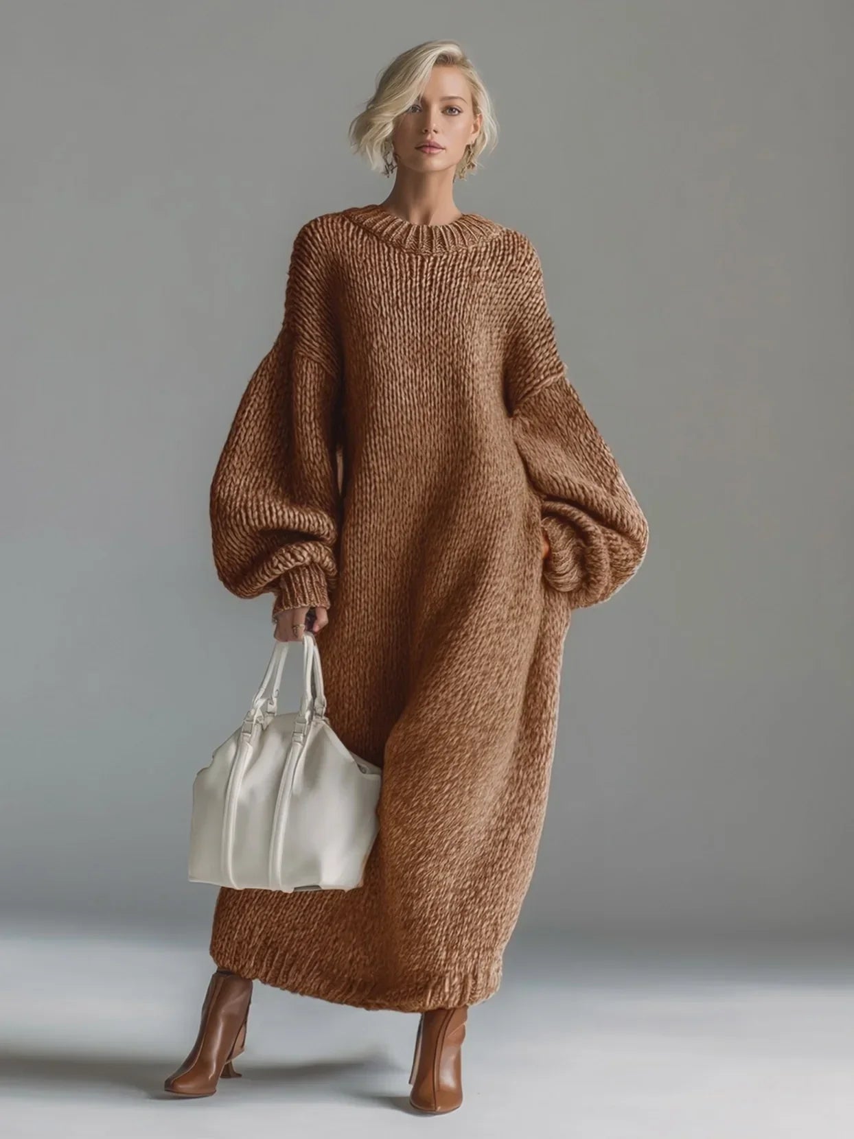 Elaryna™ | Elegant Knit Maxi Dress