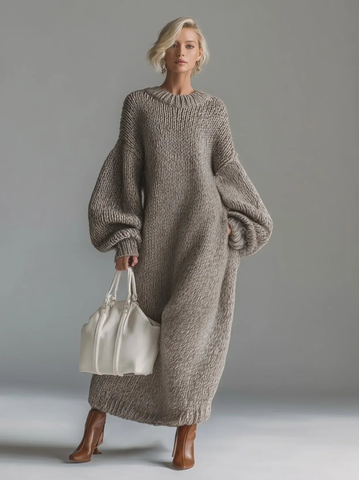Elaryna™ | Elegant Knit Maxi Dress