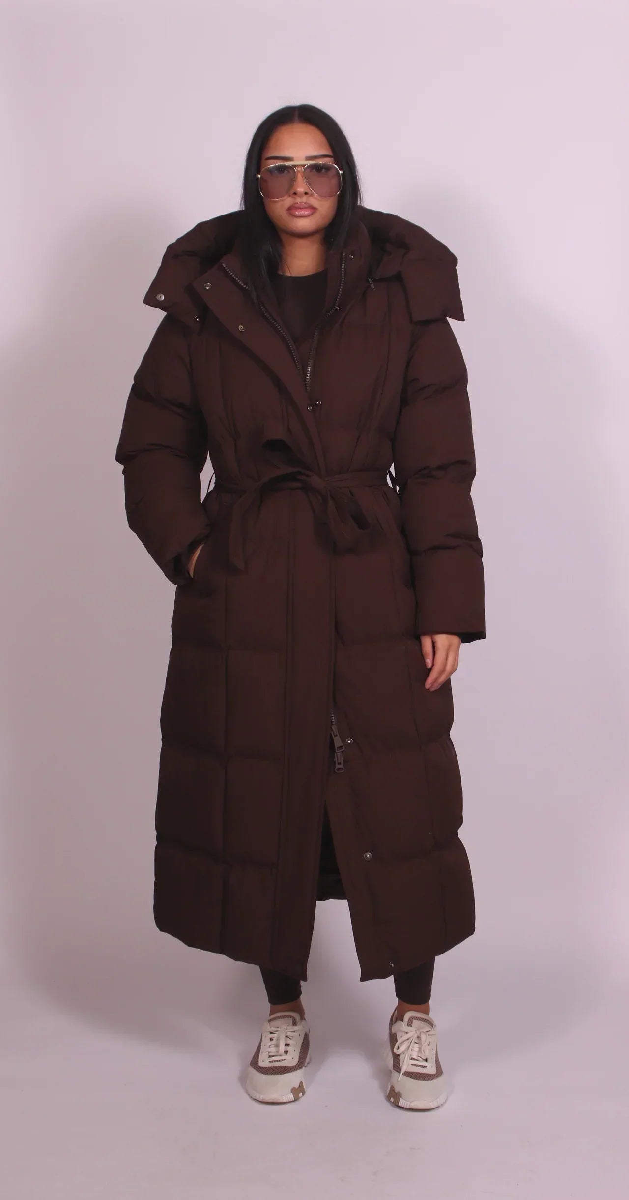 Carmene ™ - Long Belted Puffer Coat